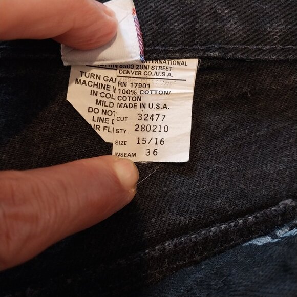 Vintage Rockies Jeans Womens 15/16 Black W31x L35 Tall Yoke Western Cowgirl USA - Picture 12 of 13